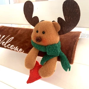 Reindeer Christmas decoration for Blinds Welcome Felt Body Hook And Loop - Picture 1 of 4