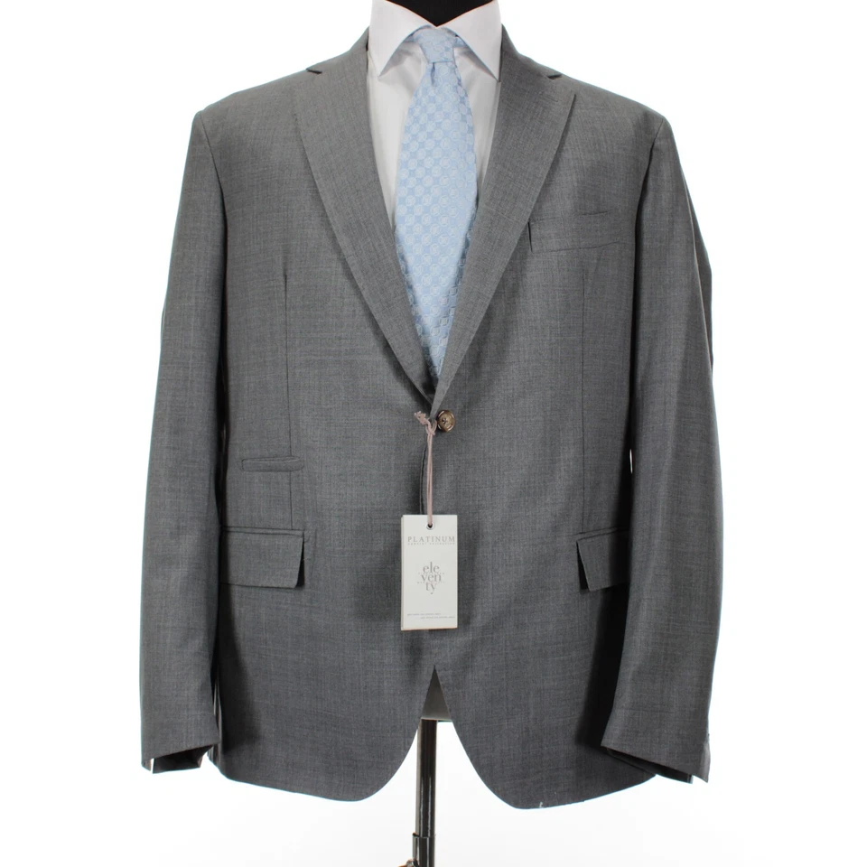 Eleventy Platinum NWD Wool Sport Coat / Blazer Size 56 (46R US) In Solid Gray - Image 1 of 4