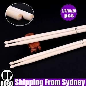 2-20Pcs 5A Maple Wood Lightweight Music Band Oval Tip Drumsticks Drum Sticks AU - Picture 1 of 16