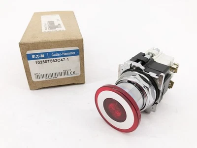 New Cutler-Hammer 10250T563C47-1 Red Illuminated Push-Pull Device 2-Pos - Image 1 of 4