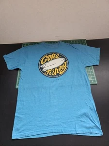 Billabong Hawaii Men's Size Large L Blue T Shirt Gone Fishing Surf Graphic - Picture 1 of 6