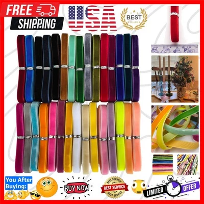 Luxurious 30-Yard 3/8" Velvet Ribbon in 30 Colors - Perfect for DIY Projects - Image 1 of 4