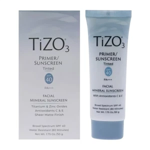 Tizo 3 Mineral Facial Primer Sunscreen Tinted SPF 40 PA+++ 1.75 OZ - Picture 1 of 12
