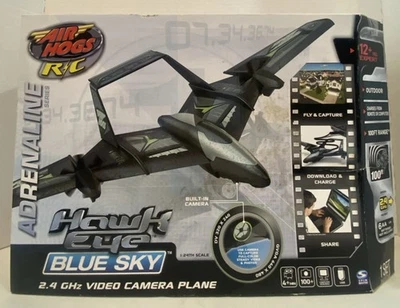 Air Hogs R⚡️C Hawk Eye Blue Sky Adrenaline Video Camera Plane 2.4GHz 1:24 - Image 1 of 3
