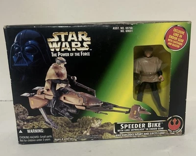 Экшн-фигурка Star Wars Power of the Force POTF Vehicles Luke Speeder Bike транспорт - Изображение 1 из 4