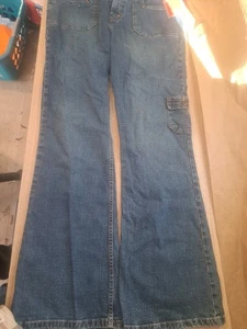 Vintage Mossimo Supply Co Damenjeans 13 blau Bootcut Stretch Denim mittlerer Bund neu mit Etikett - Bild 1 von 21
