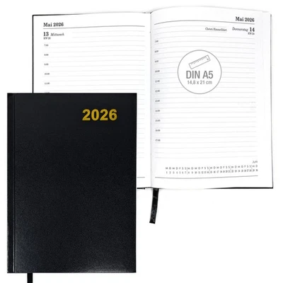 AMLI Terminkalender Buchkalender A5 2026 Wochenkalender Taschenkalender Kalender