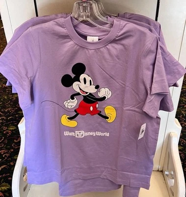 迪士尼世界米老鼠衬衫女式 2XL 紫色薰衣草公园度假村 T 恤 — 第 1/2 张图片