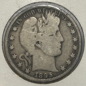 1895 Barber Half Dollar Coin  - Picture 1 of 2