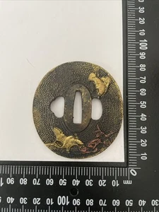 Messingtsuba Messing Tsuba 18/19 Jahrhundert Japan Habichte Krachniche - Bild 1 von 4