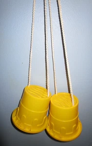 Yellow Plastic Kids Stomper Stilts Walking Cups Stilts Children's Balance Toy - Picture 1 of 5
