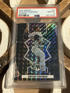 2022 Mosaic Genesis Mosaic Prizm Aroldis Chapman #92 PSA 10 GEM MT Case Hit - Picture 1 of 2