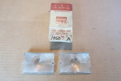 2- NOS 1960 Ford Falcon lentes de luz de estacionamento frontal restauração de sobrevivente de motorista - Imagem 1 de 4