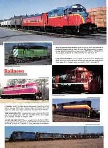 Mount Hood, Chicago Cent, Waccamaw Coast Line & Seminole Gulf Vintage Magazinauszug - Bild 1 von 7