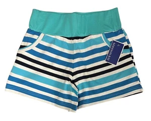 Addison Bay Quince Striped Cotton Shorts Size XS 5” inseam pickleball beach NEW - Picture 1 of 8