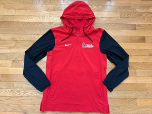 Nike Ball State Basketball ¼ Zip Pullover Mens sz S Red Polyester Hooded - Picture 1 of 4