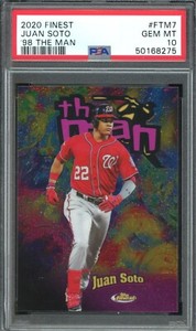 2020 TOPPS FINEST 1998 THE MAN #FTM7 JUAN SOTO PSA GEM MT 10