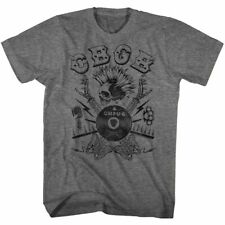 CBGB Mens PUNK Rock T-Shirt SpineTars OMFUG Graphite Heather Sizes SM - 5XL