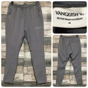 Pantalones de chándal Vanquish para hombre M gris calce cónico ajustados (entrepierna 26) bolsillos con cremallera - Imagen 1 de 10