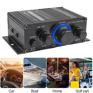 2 Channel Mini HIFI Power Amplifier Audio Stereo Amp Home Car FM - Picture 1 of 12