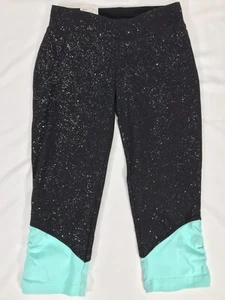 SO Girls YOGA Gathered Hem CAPRI PANTS size 10 Aqua Stone DG72A108R - Picture 1 of 10