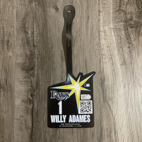 Willy Adames Team Issued Luggage Travel Bag Tag Tampa Bay Rays Locker Cover
