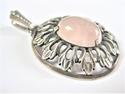 Anello In Argento 835 Con Quarzo Rosa, 11,77 G - Immagine 1 di 3