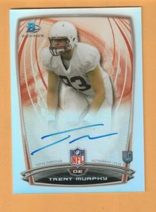 Trent Murphy Stanford Cardinal AUTO 2014 Bowman cromo novato 9I - Imagen 1 de 2