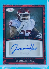 2022 Sage Artistry #A-JH2 Oklahoma Sooners JEREMIAH HALL Autograph RED RC