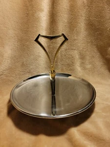 Vintage Kromex Mid Century Modern Chrom einstufig Leckerbissen Serviertablett - Bild 1 von 6