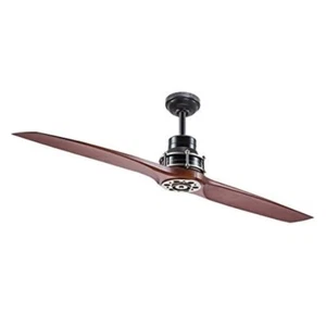 Kichler Lighting 56-in Satin Black with Antique Pewter Accents Downrod Mount Ind - Picture 1 of 1