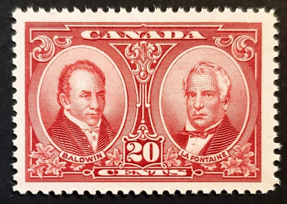 Estampillas Canadá como nuevas: #148 20c marrón carmín Baldwin y Lafontaine F-VF MNH Foto 1 de 1