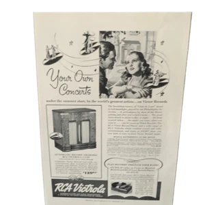 Vintage 1939 RCA Victoria Your Own Concerts Ad Advertisment - Picture 1 of 4
