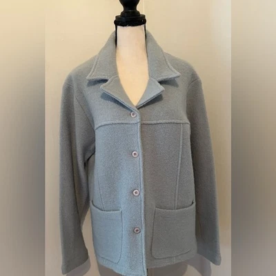Vintage 70s 80s 100% Wool Blazer Jacket Jantzen Women’s Size Medium Light Blue - Image 1 of 4