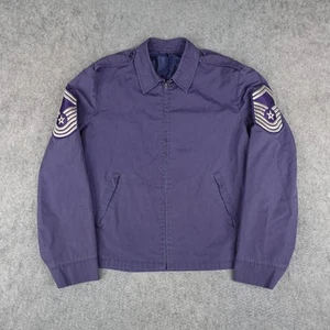 Vintage USAF Jacket Men Large Military Air Force Uniform Poplin Vietnam Era 70s - Picture 1 of 16