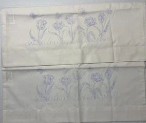 Juego de 2 fundas de almohada estampadas talla Queen mezcla de poli algodón para bordar Janlynn - Imagen 1 de 11