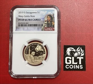  Mary Golda Ross 2019-S Sacagawea $1 NGC PF69 UCAM - Impresionante ultra camafeo - Imagen 1 de 5