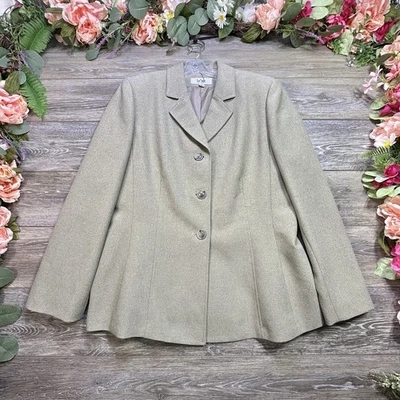 Chaqueta Blazer Le Suit Mujer 16 Chaqueta de Carrera Ropa de Trabajo Marrón Claro Foto 1 de 4