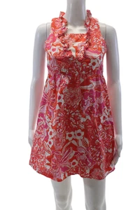 Lilly Pulitzer Girls Cotton Floral Patterned Sleeveless Dress Pink Size 16 - Picture 1 of 7