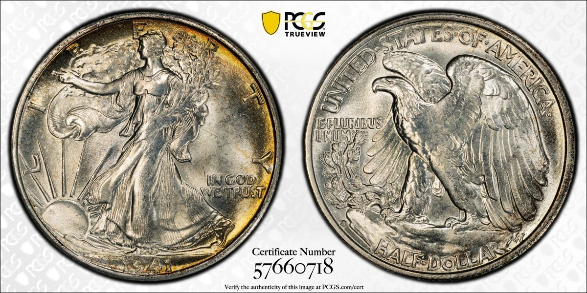 アメリカ合衆国　1941　1/2ダラー銀貨　ウォーキングリバティ MS65 1941 Liberty Walking Half Dollar NGC MS65 | Littleton Coin Company