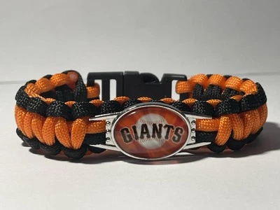 Pulsera Paracord MLB de los Gigantes de San Francisco NUEVA Foto 1 de 2