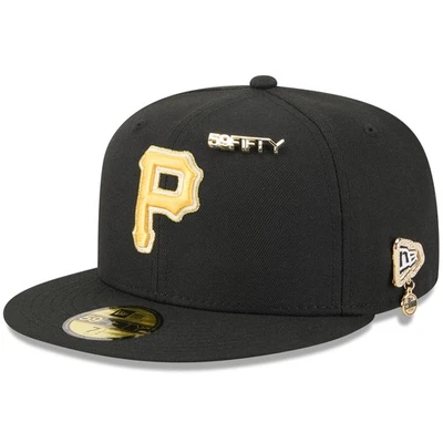 Men's New Era  Black Pittsburgh Pirates 2025 59FIFTY Day 59FIFTY Fitted Hat with - Image 1 of 4