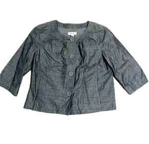 Calvin Klein Lined womans Size Medium With button crop Blazer With Pockets - Picture 1 of 3
