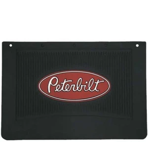 12 X 18 Inch Rectangle Black Rubber Peterbilt Logo Mud Flap - Picture 1 of 1