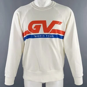 GIVENCHY Size S Cream Red Cotton -GV World Tour- Graphic Sweatshirt - Picture 1 of 7