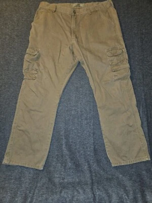 Wrangler Cargo Pants Men's 40x32 (39x30) Dark Khaki Casual Workwear Western - Image 1 of 4