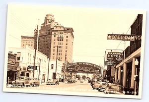 Mineral Wells Texas Hubbard Street looking East Real Photo Postcard D320 - Picture 1 of 2