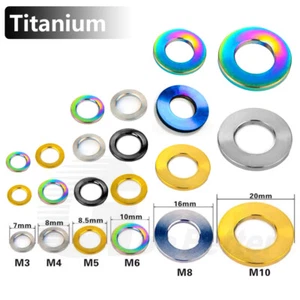 Lavadora de titanio DIN125 M3/M4/M5/M6/M8/M10 lavadora plana para modificación de moto - Imagen 1 de 11