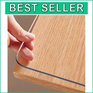 Durable 1.5mm Thick PVC Table Cover - Clear Protector for Dining & Writing Desks - Picture 1 of 10