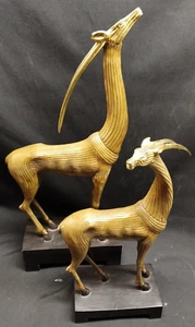 Paar Austin The Carolyn Kinder Collection Art Deco Hirsch Gazelle Steinbock Figuren - Bild 1 von 8